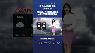 [날씨] 내일(토) 곳곳으로 소나기…무더위와 열대야 계속/2025.08.29.KWEATHER