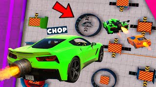 GTA 5 CHOP AND FROSTY JUMP IN MYSTERY BOX AT FULL SPEED