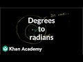 Converting Degrees to Radians