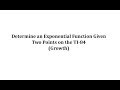 Exponential Functions and TI-84 Calculator