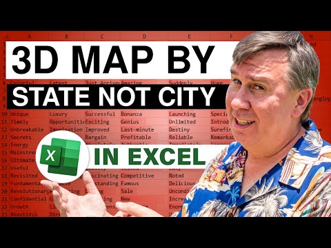 Excel Change 3D Map From City To State - Episode 2669