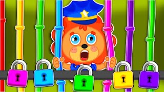 Lion Family | is helped out of the trap | Cartoon for Kids
