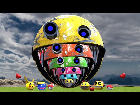 ROBOT PACMAN VS MONSTER PACMAN USE POKEMON NEW fun ADVENTURE PACMAN POKEMON EV55