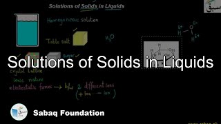 Solutions of Solids in Liquids