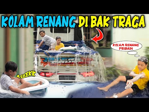 RENANG DI BAK TRAGA!! DITDIM SENENG BANGET PUNYA KOLAM  RENANG PRIBADI