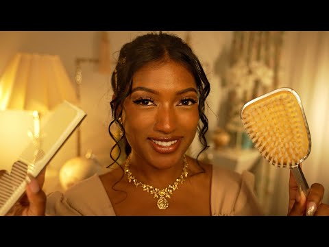 Bridgerton ASMR | Getting You Ready for the Ball (Vintage Makeup, Haircut, Indian Skincare Roleplay)