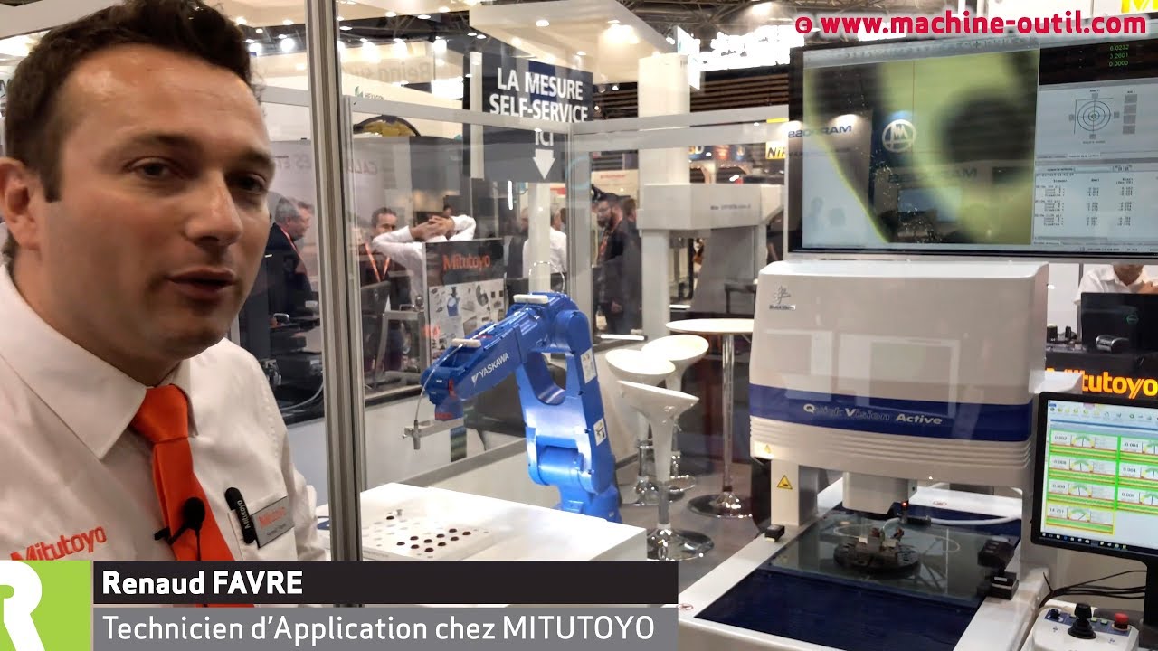Mesure 3d avec chargement robot sur une machine MITUTOYO Quick Vision Active