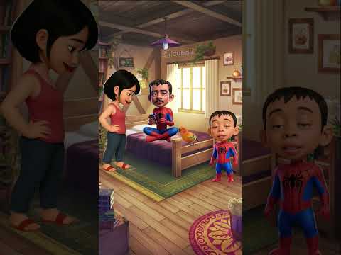Bapak Spiderman Bangun Tidur Main Hp 📱🚫