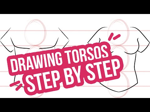 How To DRAW CARTOON TORSO Anatomy Step By Step! Easy...