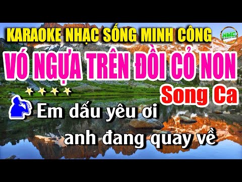 Vó Ngựa Trên Đồi Cỏ Non Karaoke Song Ca Nhạc Sống Cha Cha Cha Cực Dễ Hát | Nhạc Sống Minh Công