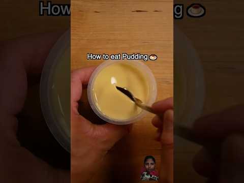 How to eat Pudding 🍮😋#pudding #food #breakfast #toast #shrotsvideo #youtubeshorts #viralvideo #reels