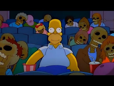 Homero sobrevive a un apocalipsis zombi  | Los Simpson - La Casita Del Horror 8 | Resumen