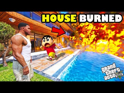 Franklin Sets His House On Fire Then Watch It Burn In Gta 5