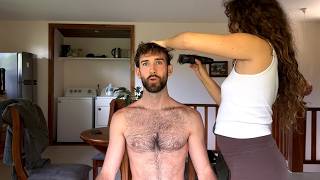 Shaving My BALDING Hair *Girlfriend Shaves My Head Bald*