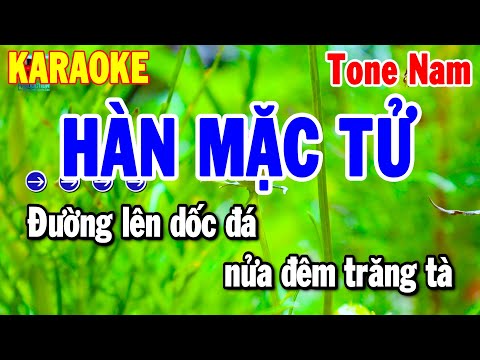 Karaoke Hàn Mặc Tử Tone Nam Nhạc Sống Chuẩn Rumba 2024 | Thanh Hải