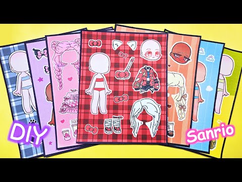 Paper DIY Sanrio Stickers Compilation ASMR #gacha #tocaboca #roblox #diy