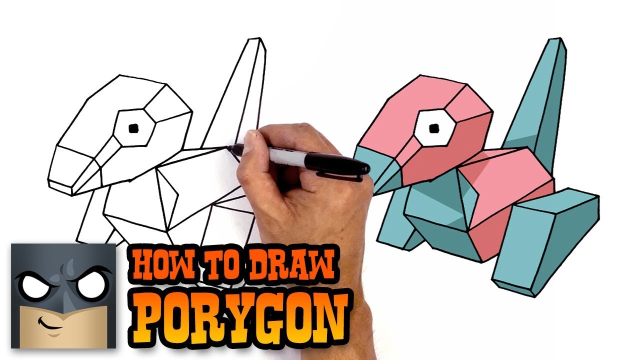 How to Draw Pokemon - Porygon - Step by Step