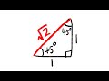 Properties and Theorems of 45-45-90 Triangles