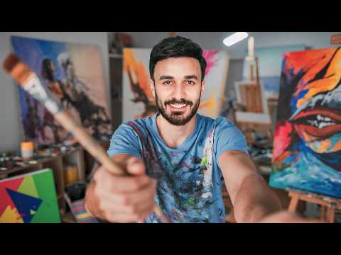 حاولت اصير رسام و افتح معرضي الخاص  🖼️🎨