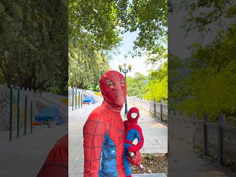 Spiderman sad story 2 | SpiderMan in real life #GreenManVS #funny #shorts