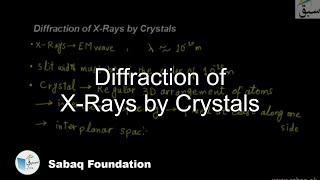 Diffraction of X-Rays by Crystals