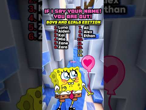 If I Guess Your name, You're Out! 🎉😎 #brainteasers  #spongebob  #mindgames