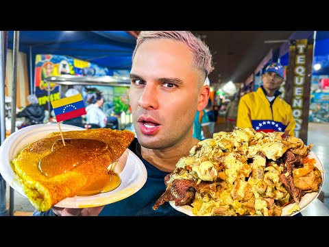 Probando COMIDA CALLEJERA de Venezuela en Perú 🇻🇪 *La Calle Del Hambre*