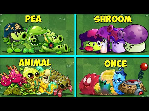 Random 16 Team 4 Plants NEW & OLD Battlez - Who Will Win? - Pvz 2 Team Plant vs Team Plant