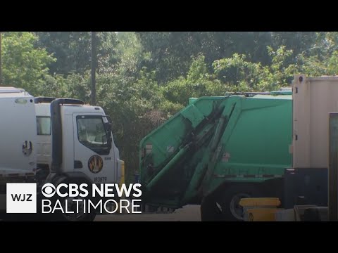 YouTube video thumbnail: Maryland Heat Wave Impacts Baltimore Trash Collection With Crews Taking Frequent Breaks