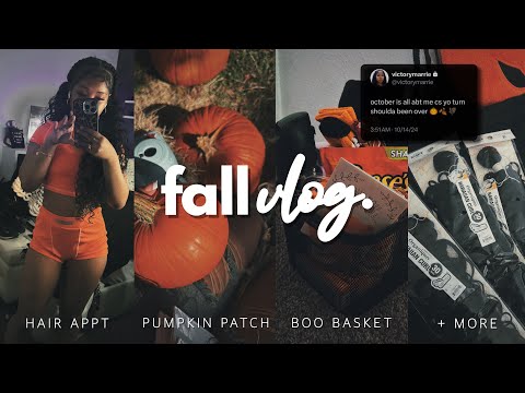 FALL VLOG 🍂 | Boo Basket, Pumpkin Patch, Getting My Permit, Hair Appt, Paint Sesh