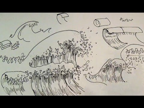 Pen & Ink Drawing Tutorials | How to draw ocean waves...