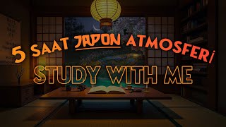 5-SAAT BENİMLE ÇALIŞ 🍃 / Japon Geleneksel Atmosferi / Gece Yarısı,Cır Cır ve Kitap Sesi / Durmadan