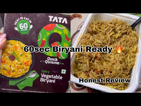 Tata Q 60 second Vegetable Biryani honest review | Instant food review