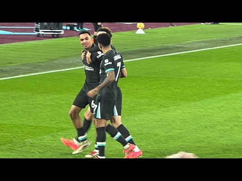 TRENT ALEXANDER ARNOLD SENDS LFC FANS A MESSAGE WITH CELEBRATION | West Ham 0-5 Liverpool