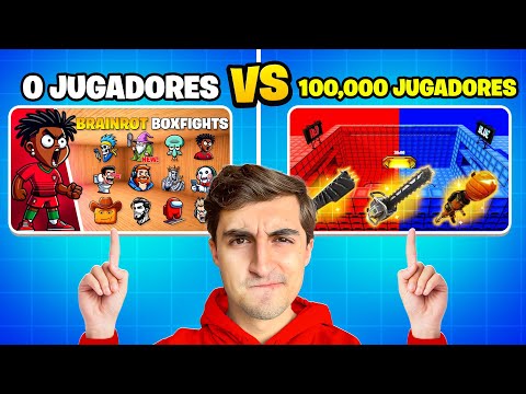 Jugué MAPAS de 0 VS 100,000 JUGADORES!