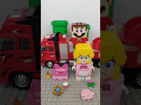Lego Cat amario and princess Peach exchanged costume 103.7 #toys #shorts #viral