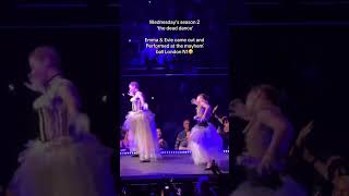 Another angle of Emma Myers and Evie Templeton doing the Dead Dance for Lady Gaga