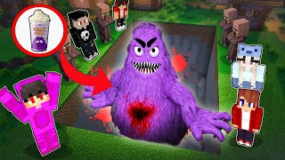 We Found a Buried Giant Grimace Shake in Minecraft!!
