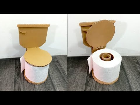 porta papel higiénico en cartón reciclado dispensador para el baño - hermosa manualidad reciclada