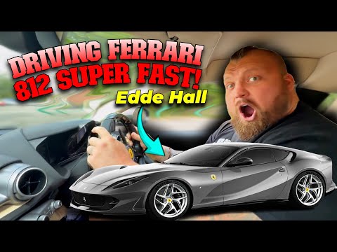 Eddie Hall drives a Ferrari 812 Superfast