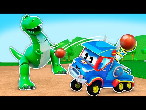 Super Truck Goes After a Dinosaur! 🦖 Emergency Vehicles for Kids | Super Truck