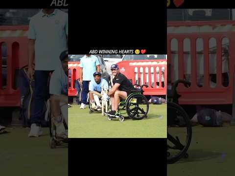 Ab De Villiers playing cricket with Mumbai Wheelchair team #cricket #cricketlover #abdevilliers #rcb