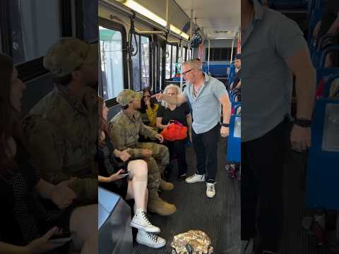 Confrontation on the Bus- Military Impersonation Exposed Part 1#shorts #youtubeshorts