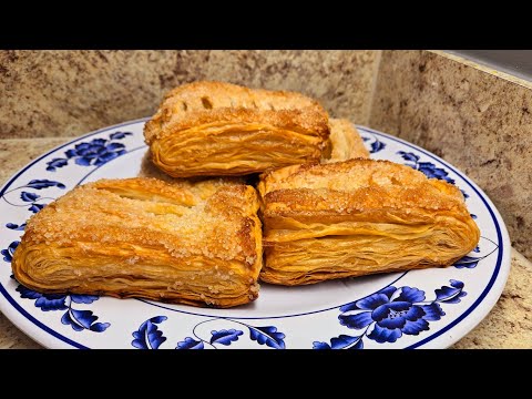 como hacer este riquísimo pan hojaldre rellenos de mermelada de piña