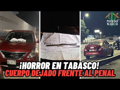 "¡Macabro Hallazgo! Dejan Cuerpo en la Cajuela de un Auto Frente al Penal de Tabasco"