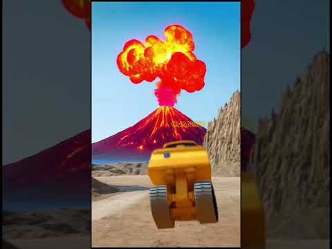 Cat kitten operator skill action in the eruption like a war world in the mining construction#cat