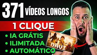 Crie VÍDEOS LONGOS para Canal Dark COM 1 CLIQUE! IA 100% GRÁTIS e ILIMITADA!