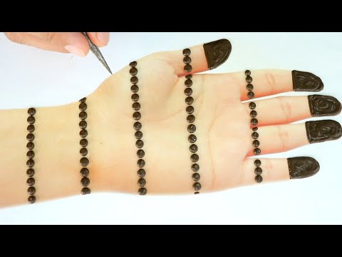 New Dotted Full hand mehndi design for hands - Mehendi design front hands