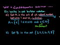 Set Builder Notation and Properties