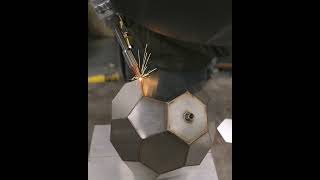 I made a stainless steel pressure soccer ball.#laserwelders  #3dprinting #welding